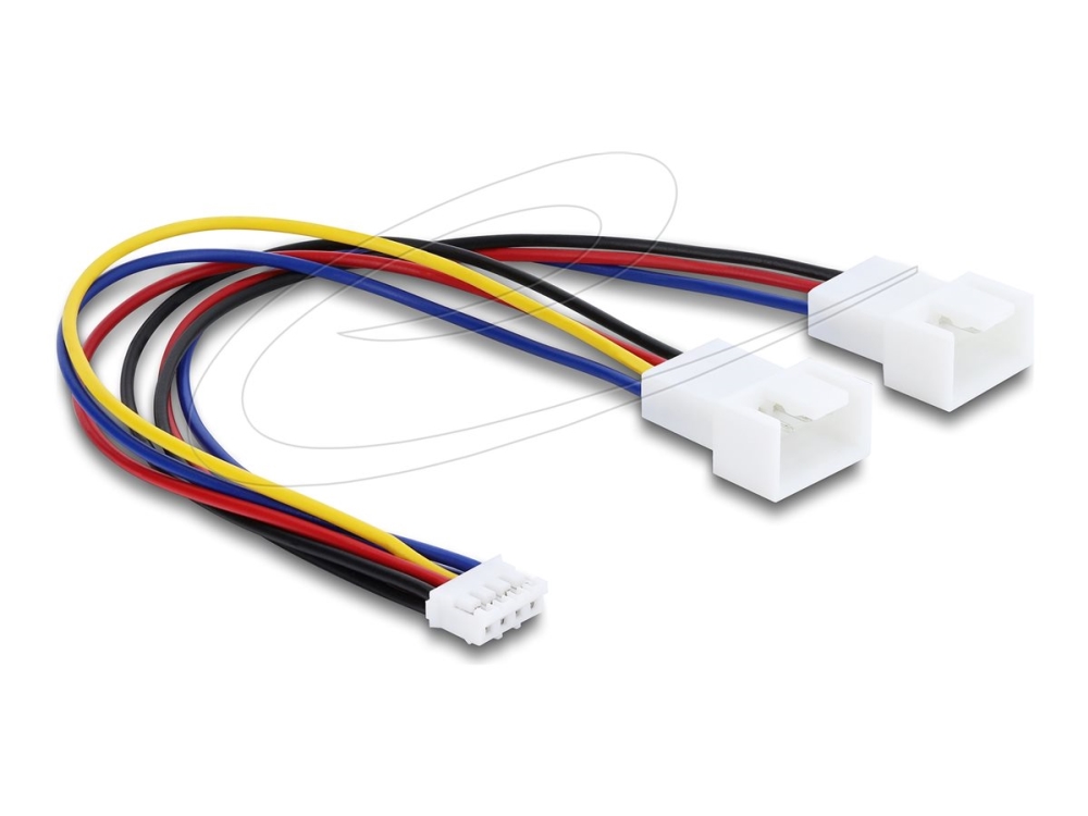 Delock Y-Fan Kabel 1 X Jst Ph 4 Pin Pwm Hun Til Han + 4 Pin (3 Pins Optaget) Han 15 Cm