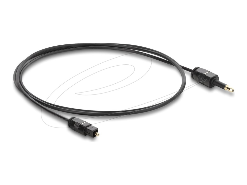 Delock - Digital Lydkabel (Optisk) - Mini Toslink Han Til Toslink Hun - 1 M - Fiberoptik - Sort