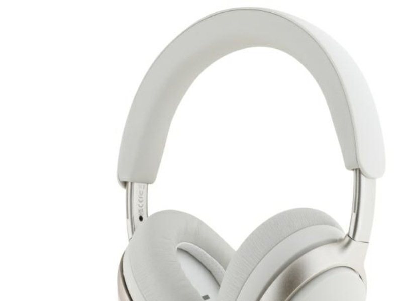 Guess Bluetooth Anc Headphones Gubhc22psfcsme Beige/Beige Metal Script Logo