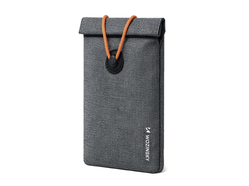 Wozinsky Wpb-R12 Rfid Blocking Phone Case With Flap And String 21.5X12 Cm - Gray