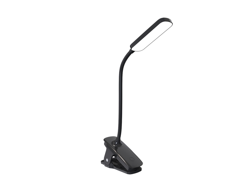 Wozinsky Skrivebordslampe – Wozinsky Vt-01 Led-Lampe Med Ledning Til Læsning, Med Klips Og 80 Cm Usb-C-Kabel – Sort