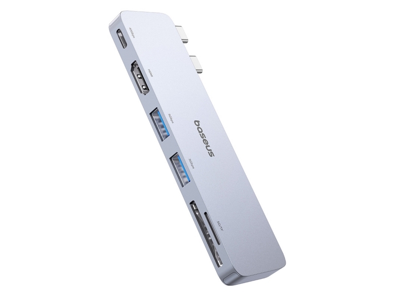 Baseus Docking Station Ultra Joy 6In1 (Usb-C Pd, 2Xusb 3.0, Hdmi, Sd/Tf) Gray