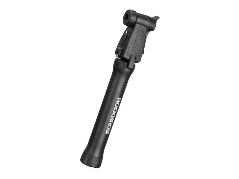 RockBros Mini-cykelpumpe ROCKBROS TM-1701P 80 PSI til Presta- og Schrader-ventiler – sort