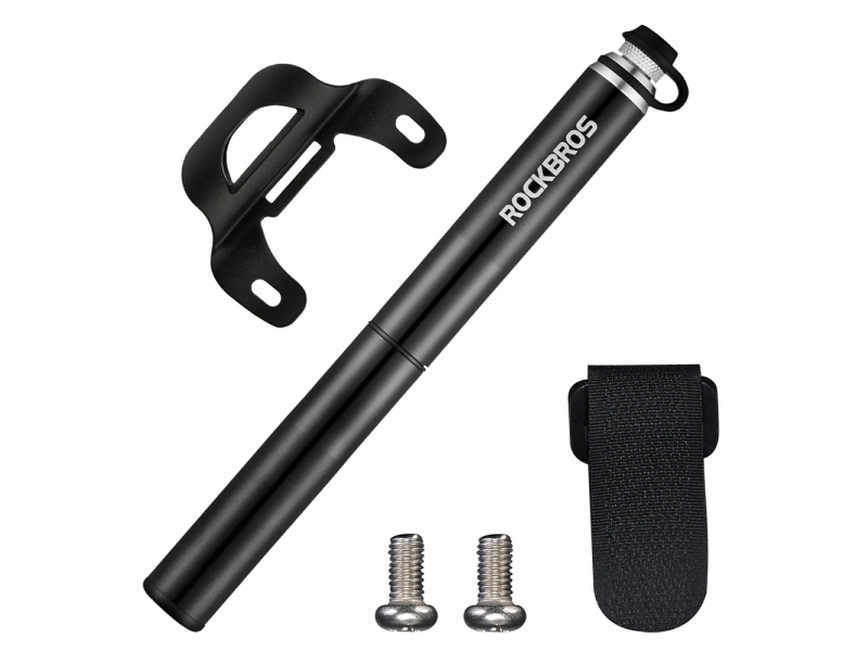 Rockbros Jg-Pb-004 Let Cykelpumpe Med Manometer – Sort