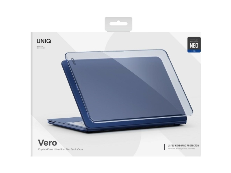 Uniq Vero Case For Macbook Neo - Semi-Transparent Navy Blue