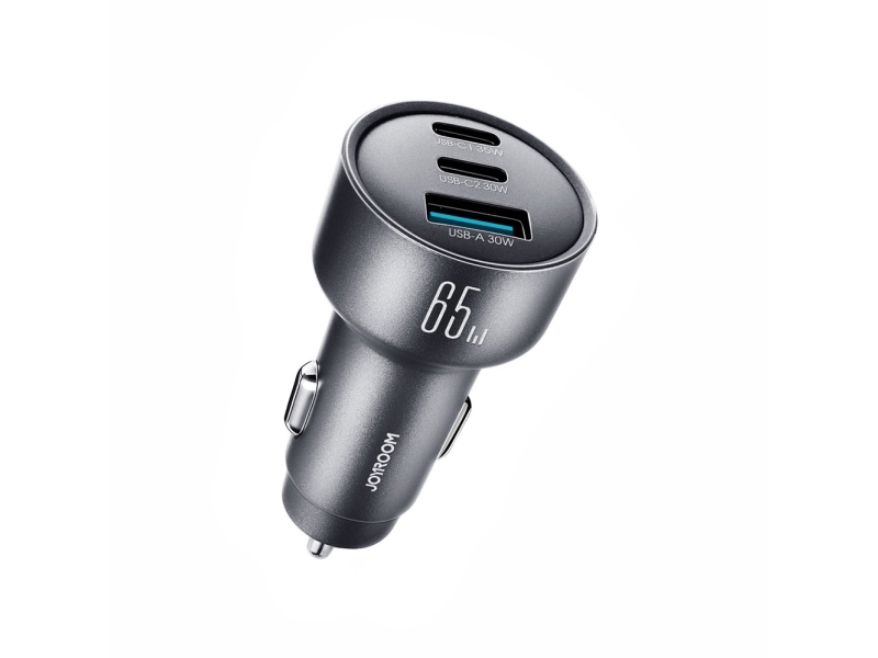 Joyroom Jr-Ccn19 65W 3-In-1 Car Charger Dark Gray