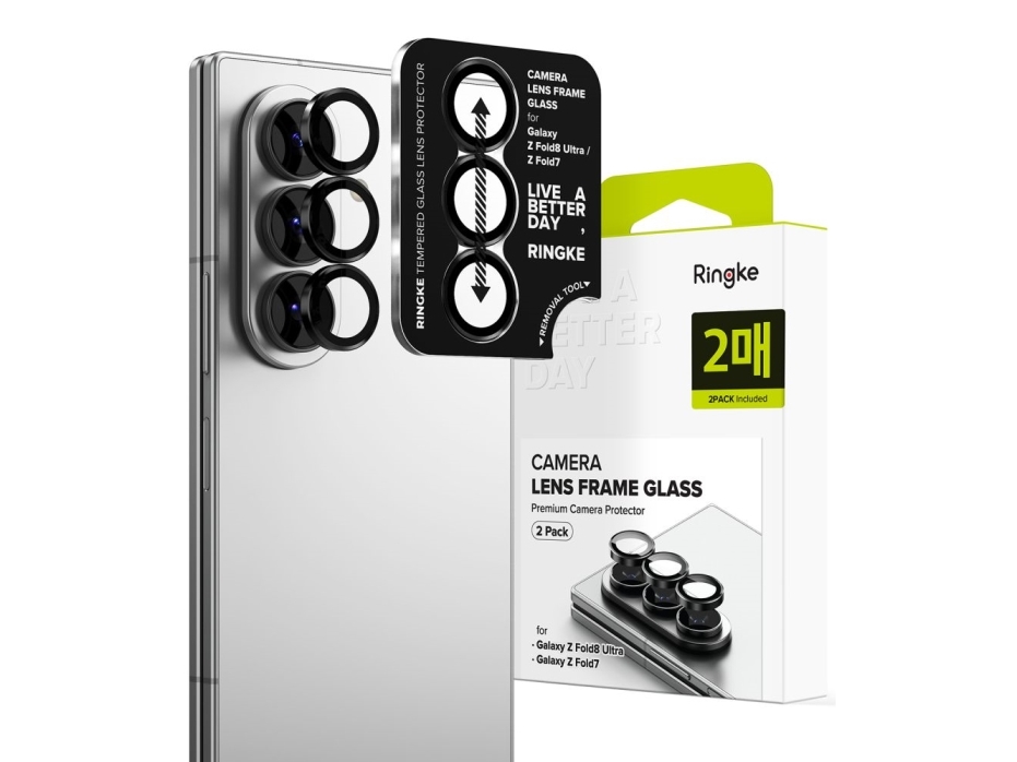 Ringke Camera Frame 2-Pak Til Galaxy Z Fold 7 / 8 Ultra, Black