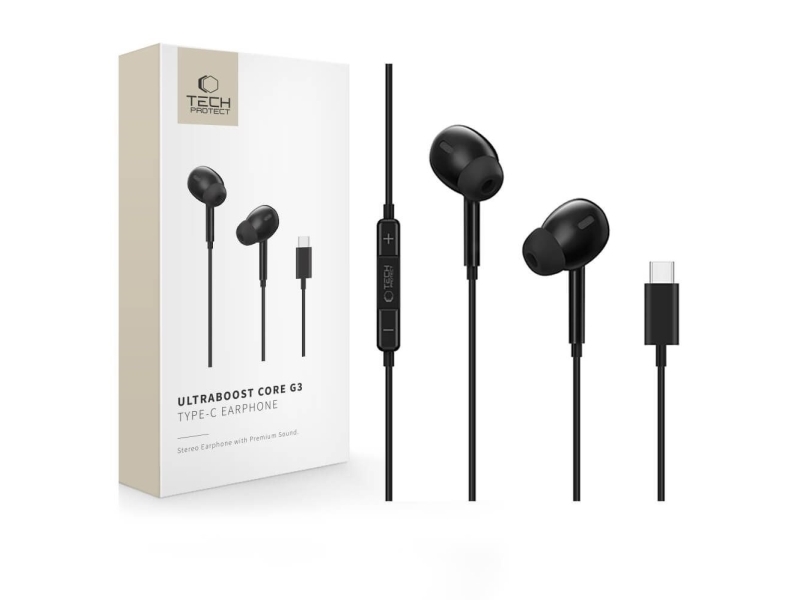 Sluchawki Tech-Protect Tech-Protect Ultraboost Type-C Earphone Core G3 Black