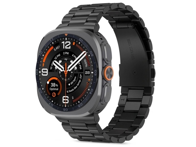 4Kom.Pl Tech-Protect Stainless Samsung Galaxy Watch Ultra 1 / 2 2024-2026 (47 Mm) Black