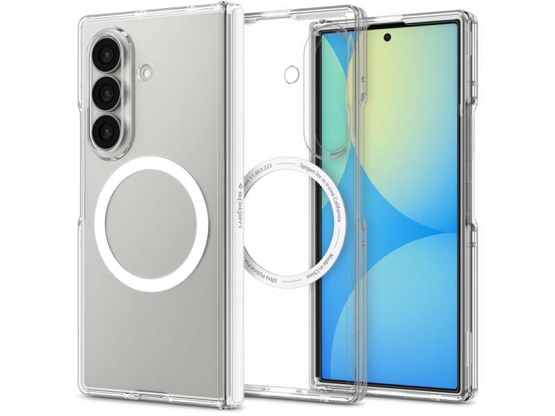 Spigen Ultra Hybrid Pro Magsafe Case For Samsung Galaxy Z Fold 8 Ultra - Clear And White