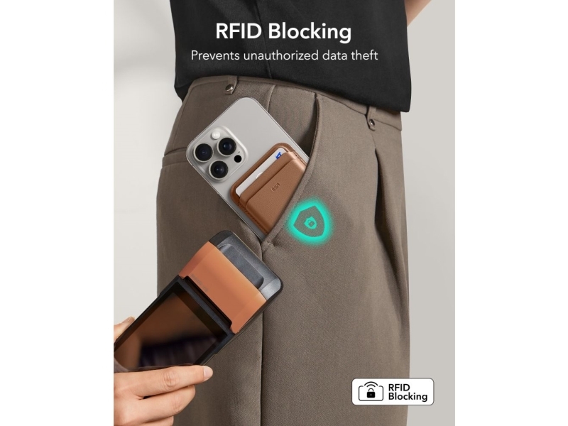 Esr Halolock Magnetic Wallet (Brown)