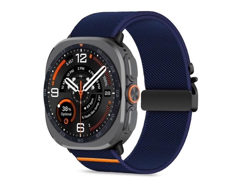 4Kom.Pl Tech-Protect Nylon Clasp Samsung Galaxy Watch Ultra 1 / 2 2024-2026 (47 Mm) Navy Blue