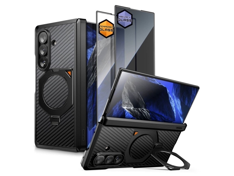 Supcase Ub Aero Magsafe 2-Set Case For Samsung Galaxy Z Fold 8 Ultra - Black