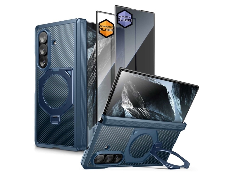 Supcase Ub Aero Magsafe 2-Set Case For Samsung Galaxy Z Fold 8 Ultra - Navy Blue
