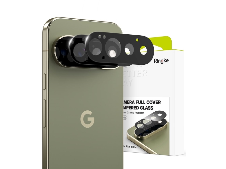 Ringke Tempered Glass Camera Full Cover 2-Pack For Google Pixel 11 Pro - Black