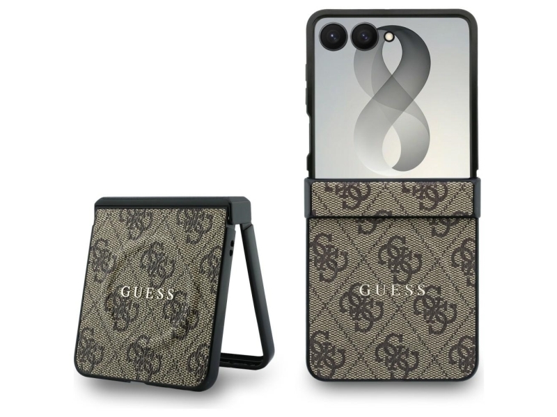 Guess 4G Classic Magsafe Case For Samsung Galaxy Z Flip 8 - Brown