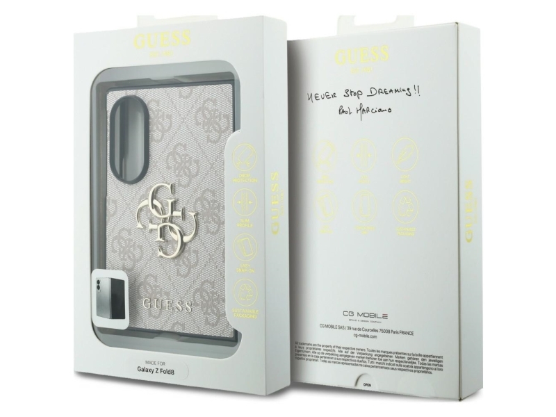 Guess Big 4G Logo Case For Samsung Galaxy Z Fold 8 - Pink
