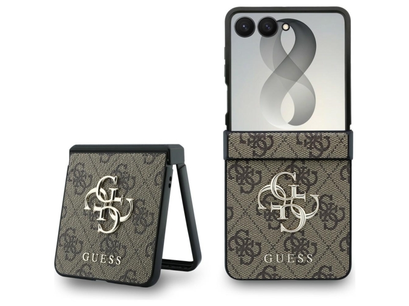 Guess Big 4G Logo Case For Samsung Galaxy Z Flip 8 - Brown