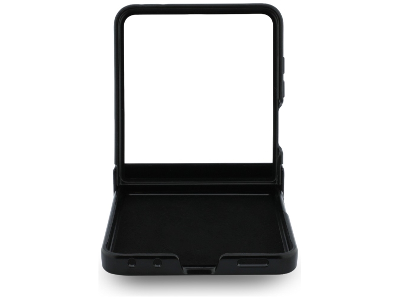Guess Magnetic Ring Stand Grained Classic Logo Magsafe Case For Samsung Galaxy Z Flip 8 - Beige