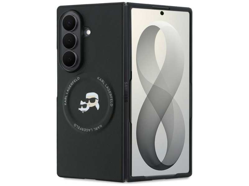Karl Lagerfeld Karl&Ampchoupette Pins Magsafe Case For Samsung Galaxy Z Fold 8 Ultra - Black
