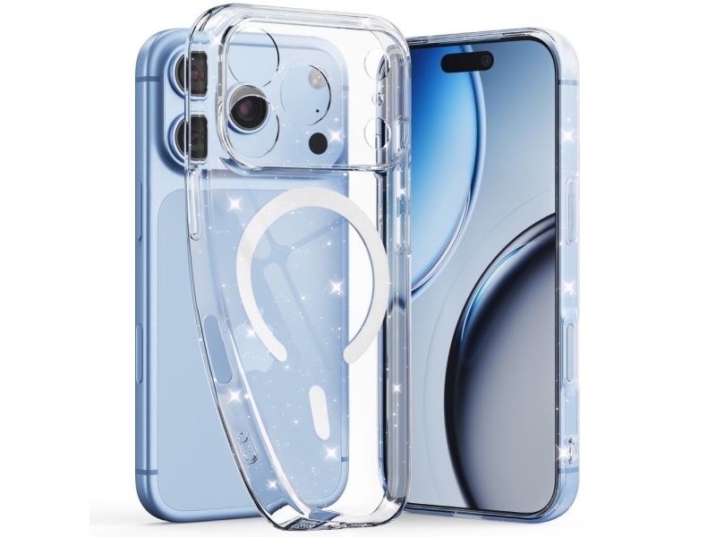 Tech-Protect Flexair Magsafe Iphone 17 Pro / 18 Pro Case - Clear Glitter