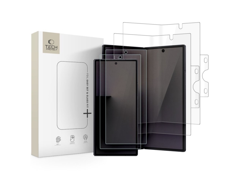 Protective Set: 2X Tech-Protect Glass Fit+ Tempered Glass + 2X Tech-Protect Hydro Flex+ 4In1 Hydrogel Film For Samsung Galaxy Z Fold 8 Ultra