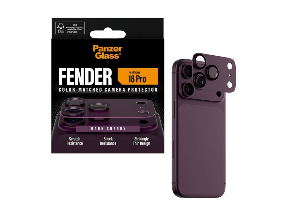 Panzerglass Fender Ip 18 Pro Dark Cherry Kameraschutz