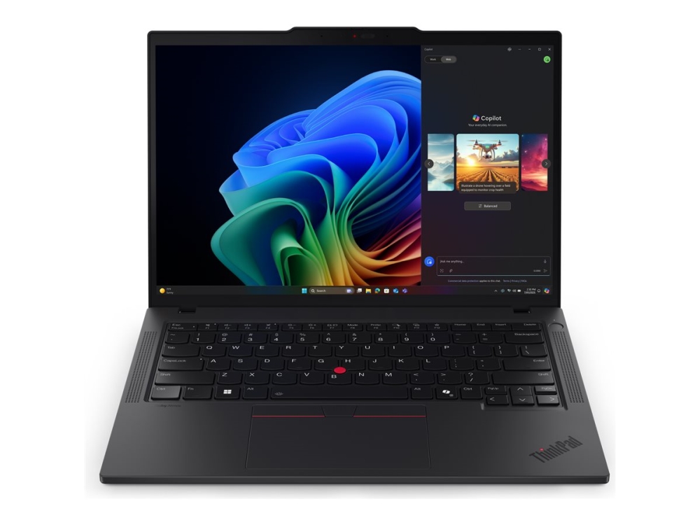 Lenovo ThinkPad T14 Gen 6 21QD - AI PC - Intel Core Ultra 7 - 265U / op til 5.3 GHz - Win 11 Pro - Intel Graphics - 32 GB RAM - 1 TB SSD TCG Opal Encryption - 14 IPS 1920 x 1200 - Gigabit Ethernet - Wi-Fi 6E, Bluetooth - sort