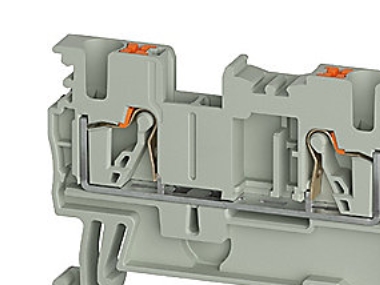 Wieland WTPN 2.5 - Rækkeklemme, Push-In, 2,5 mm2, Grå