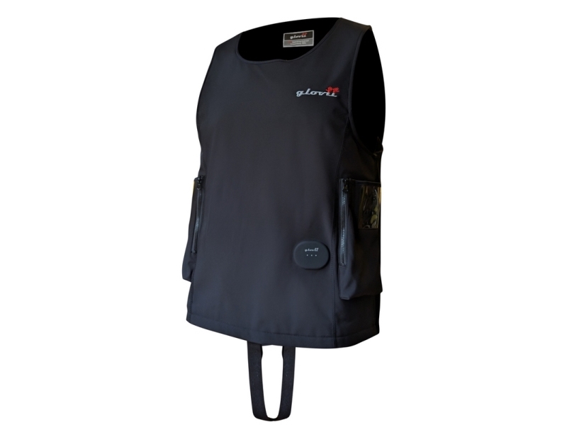 Glovii GMV2L varmesportsvest i softshell - sort, str. L