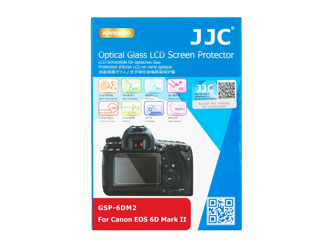 JJC GSP-6DM2, Transparent, Canon, EOS 6D Mark II, Glas, 95%, 9H
