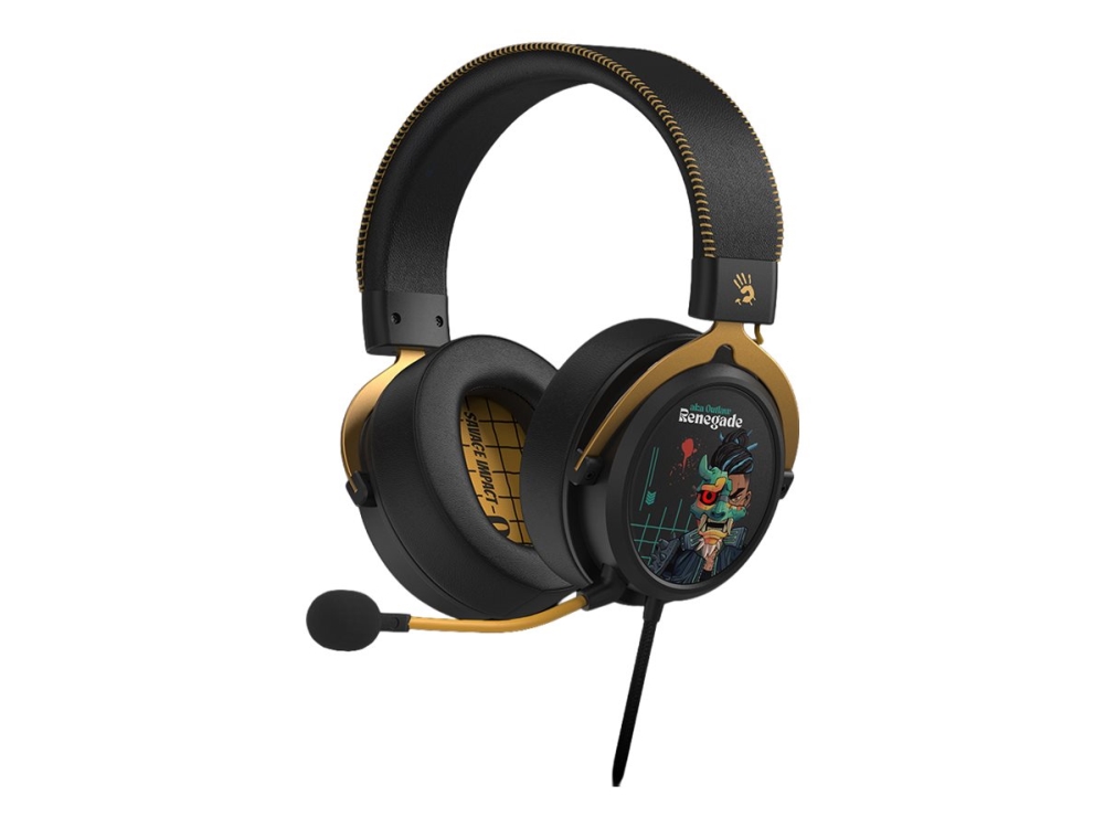 A4tech Bloody M595 - Renegade - headset - fuld størrelse - kablet - USB - midnat