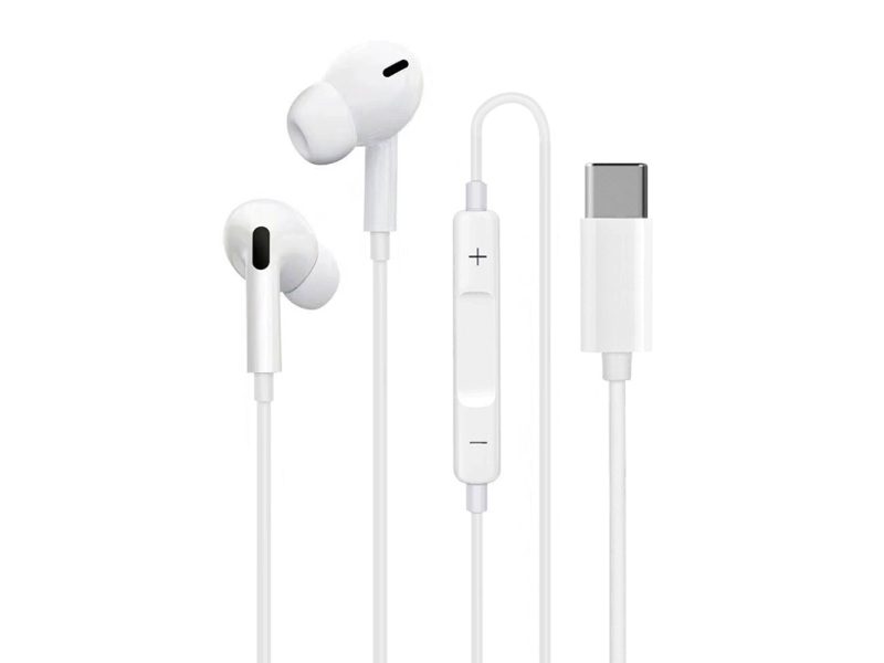 Sinox in-ear hovedtelefoner med USB-C og mikrofon. Hvid