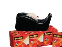 Tapedispenser, Scotch, C60, sort, 10 ruller