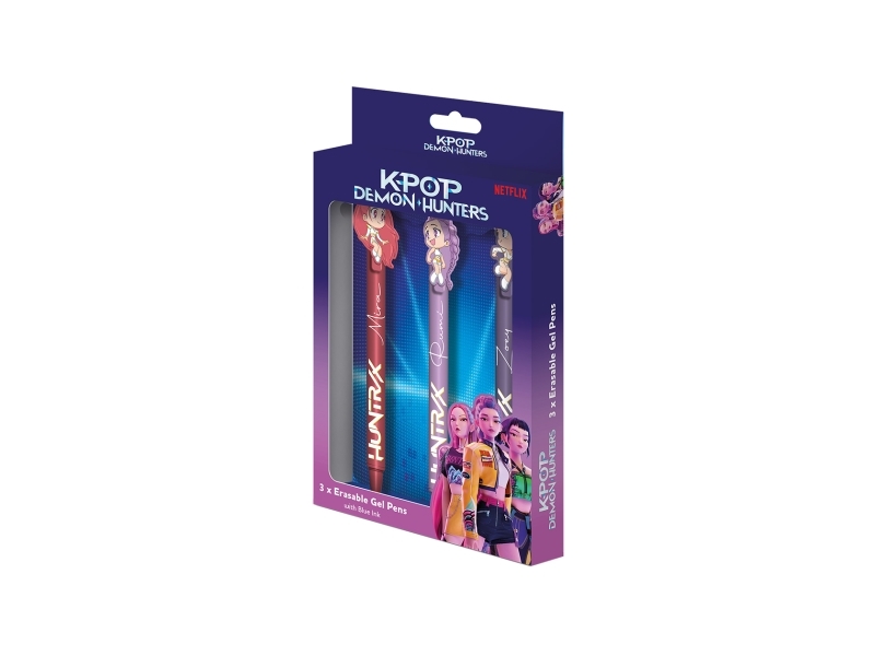 Kpop Demon Hunters Erasable Gel Pen 3-Pack