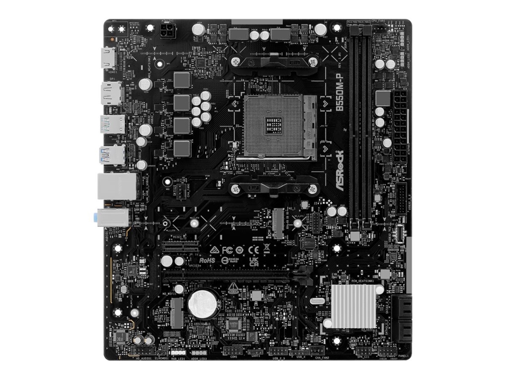 ASRock - Bundkort - micro ATX - Socket AM4 - AMD B550 Chipset - USB 3.2 Gen 1 - onboard grafik (CPU påkrævet) - HD Audio (8-kanaler)