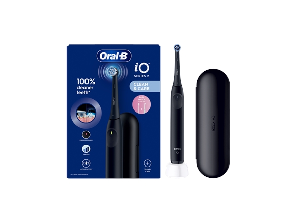 Braun iOS2.1D9.2K Oral-B iO2 Elektrinis Dantų Šepetėlis Night Juodas + Kelioninis Dėklas