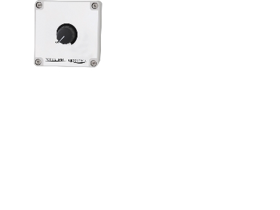 LS CONTROL Potmeter Pot V S / ES926 i IP54-boks med en-polet afbryder i potmeterakslen. Kan regulere 0-10V DC udgangsspænding. Mål 80x82x54 mm.