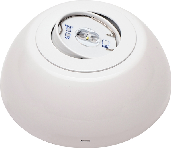 Way out Led panik lampe for korridor, IP20, 22M For indbygget eller på bygget montage, selvtest, 3h batteri backup