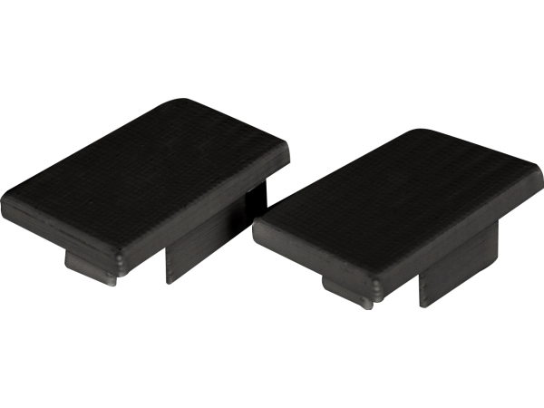 Endestykke Art Low Sort 2 stk., til E-7504024 Profil Art Low 2m Sort PROFESSIONEL