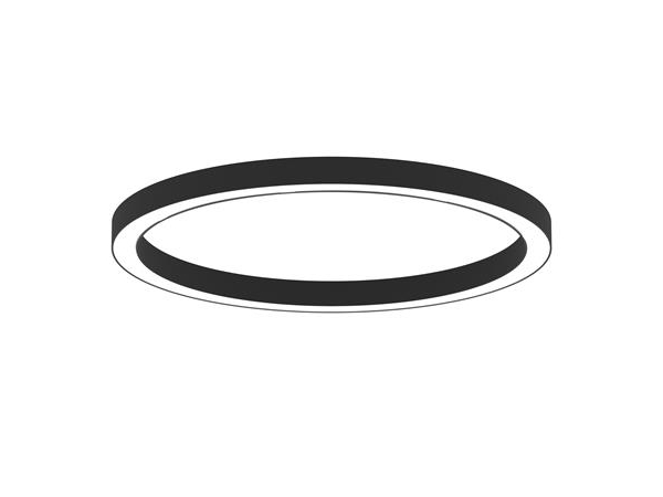 GIRO ø1000 RING 63W 7530LM 3000K DALI Opal Sort inkl. 1500mm. central ophæng