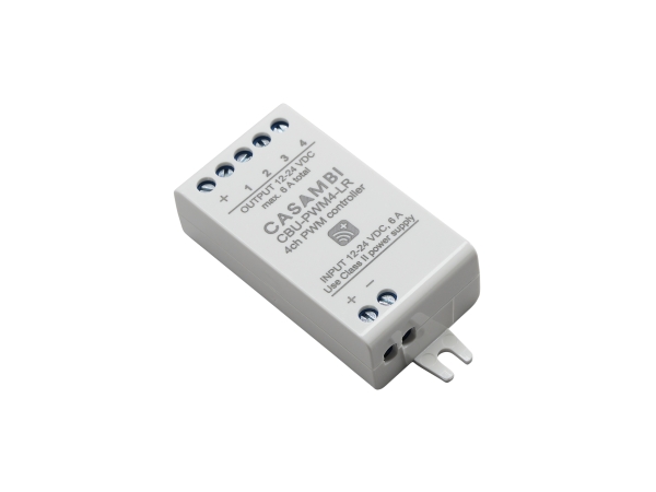 Fleksibel modul til trådløs styring. Casambi PWM4, fire uafhængige udgange til styring af Single Color, RGB, RGBW & TW.