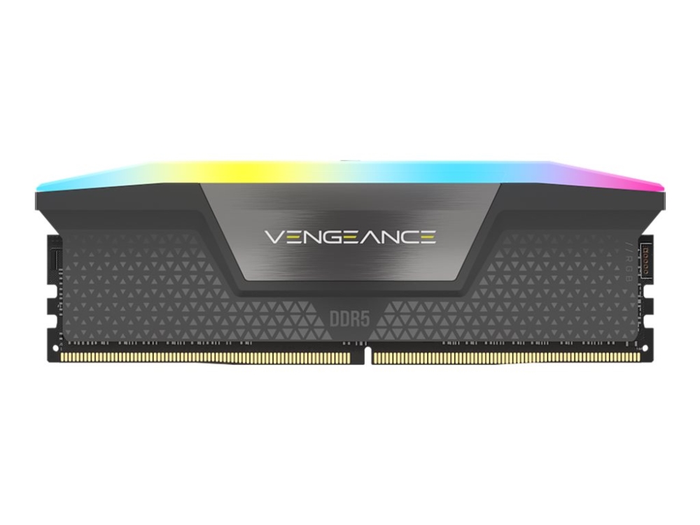 CORSAIR Vengeance RGB – DDR5 – modul – 16 GB – DIMM 288-PIN – 6000 MT/s / PC5-48000 – CL38 – 1,35 V – ikke-bufferet – grå