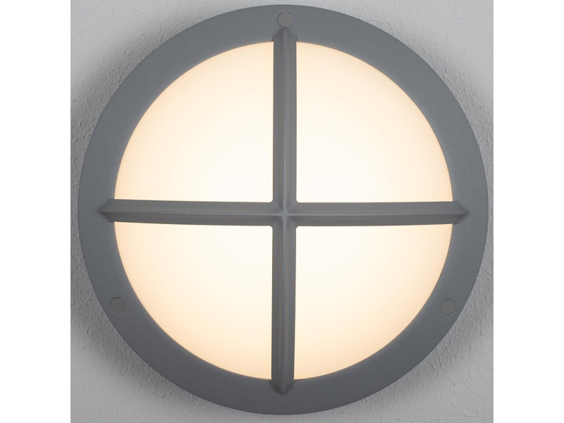 Moon Public Cross I vægarmatur til udendørs brug IK10 Grå 1120 lm, 3000K/4000K via DIP-switch, 16W, IP65, 230V