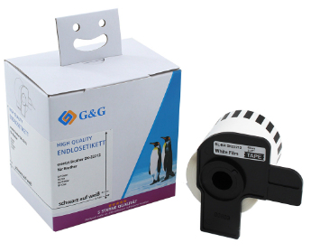 G&G 5D22212-TD, Hvid, Brother, Brother QL1050 Brother QL1060N Brother QL1100 Brother QL1110NWB Brother QL500 Brother QL550..., 6,2 cm, 15,24 m, 1 stk