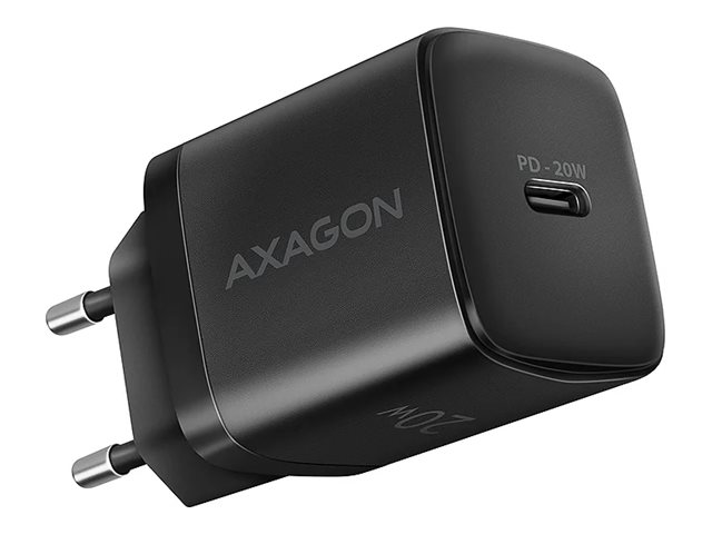 AXAGON ACU-PD20 - Strømforsyningsadapter - 20 Watt - 3 A - PD 2.0, PD 3.0, QC 2.0, QC 3.0, QC 4.0+, Huawei Fast Charge, PD/PPS, AFC (USB-C) - sort