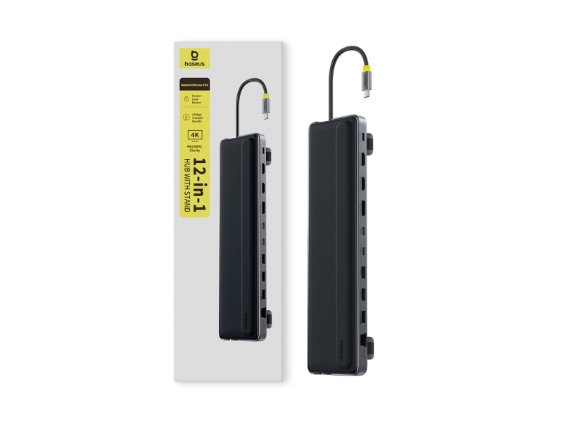 Baseus Elitejoy Eh3 12-In-1 Usb-C-Dockingstation, 2X Hdmi 4K@60Hz, Grau