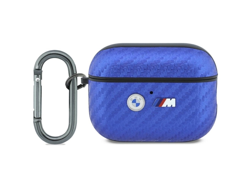 BMW-etui med BMW M Carbon Metal-logo til AirPods Pro 3, lyseblåt