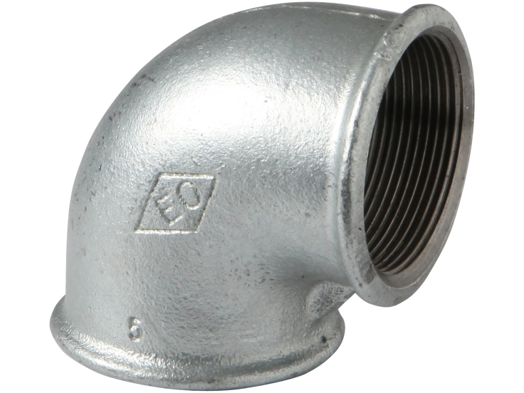 FIX-PRO Vinkel galvaniseret 90G 1/2 indv.gevind (posepak m/EAN-label 1 stk)
