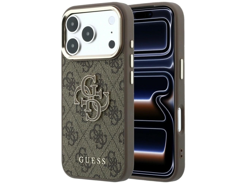 Etui Guess 4G & Big Resin Logo Na Iphone 17 Pro / 18 Pro - Brazowe
